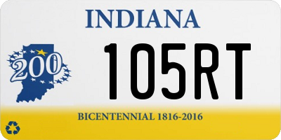 IN license plate 105RT