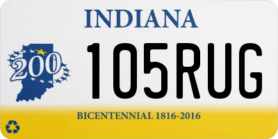 IN license plate 105RUG
