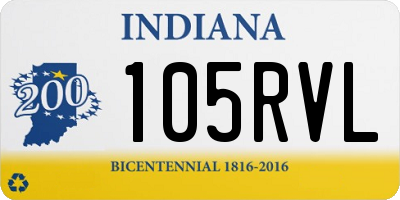 IN license plate 105RVL