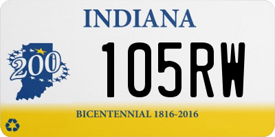 IN license plate 105RW