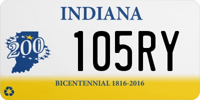 IN license plate 105RY