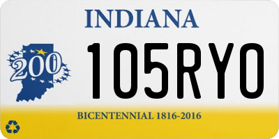 IN license plate 105RYO