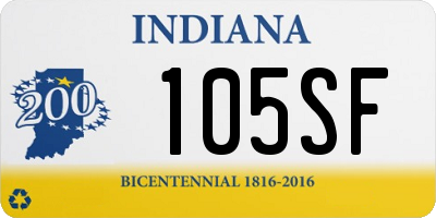 IN license plate 105SF