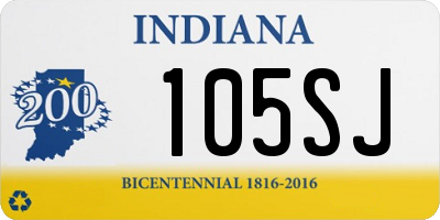 IN license plate 105SJ