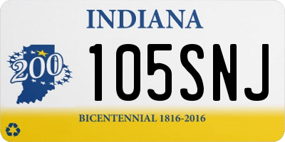 IN license plate 105SNJ