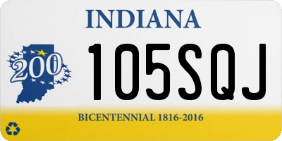 IN license plate 105SQJ