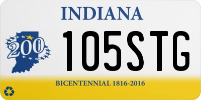 IN license plate 105STG