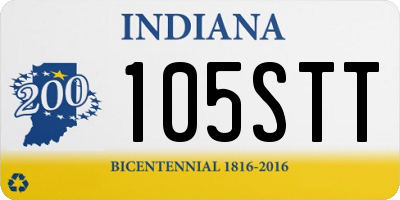 IN license plate 105STT