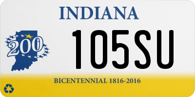 IN license plate 105SU
