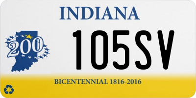 IN license plate 105SV