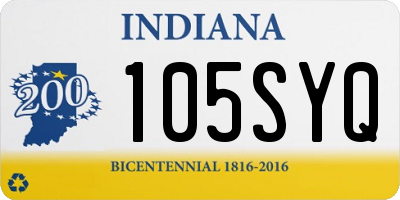 IN license plate 105SYQ