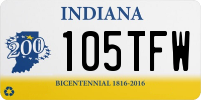 IN license plate 105TFW