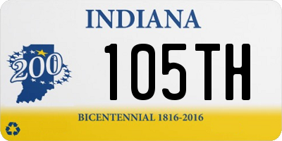 IN license plate 105TH