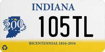 IN license plate 105TL