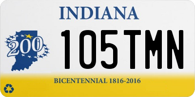IN license plate 105TMN