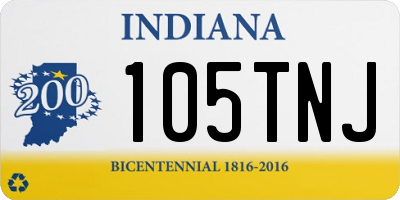 IN license plate 105TNJ