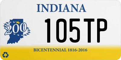 IN license plate 105TP