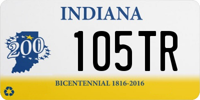 IN license plate 105TR