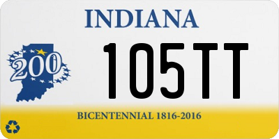 IN license plate 105TT