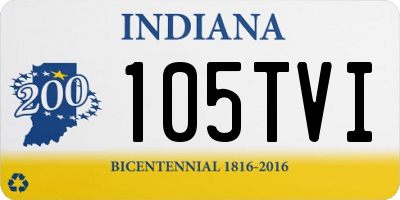 IN license plate 105TVI
