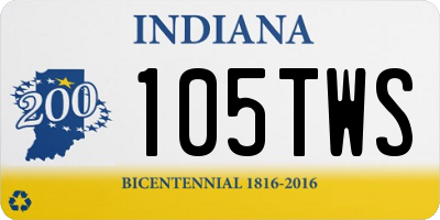 IN license plate 105TWS