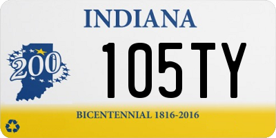 IN license plate 105TY