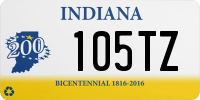 IN license plate 105TZ