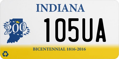 IN license plate 105UA