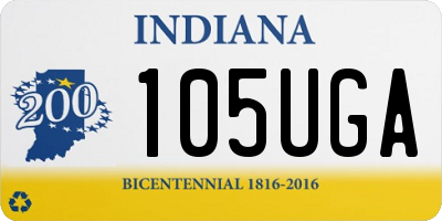 IN license plate 105UGA