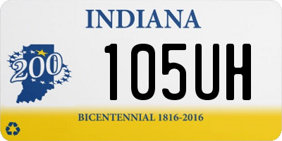 IN license plate 105UH