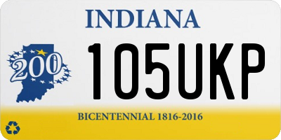 IN license plate 105UKP
