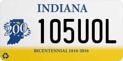 IN license plate 105UOL