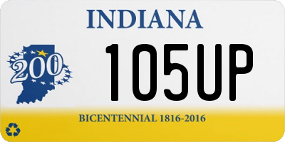 IN license plate 105UP