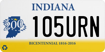 IN license plate 105URN