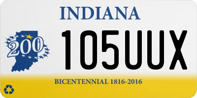 IN license plate 105UUX