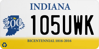 IN license plate 105UWK