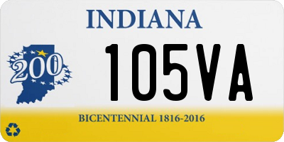 IN license plate 105VA