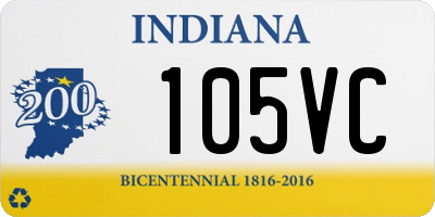 IN license plate 105VC