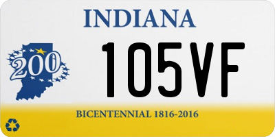 IN license plate 105VF