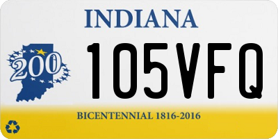 IN license plate 105VFQ
