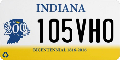 IN license plate 105VHO