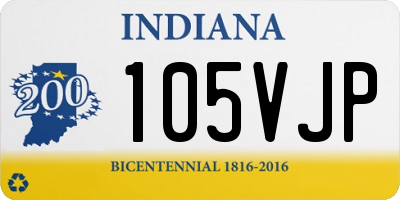 IN license plate 105VJP