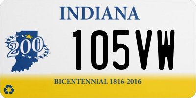 IN license plate 105VW