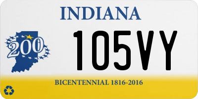 IN license plate 105VY