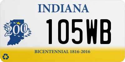 IN license plate 105WB