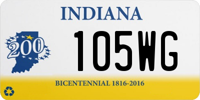 IN license plate 105WG