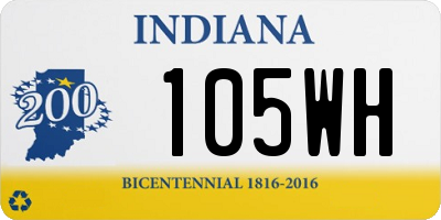 IN license plate 105WH