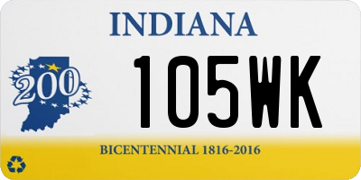 IN license plate 105WK