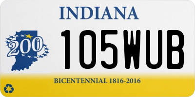 IN license plate 105WUB