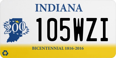 IN license plate 105WZI